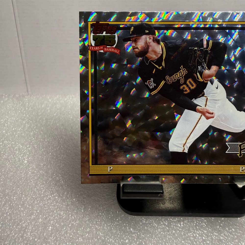 Paul Skenes 2026 Topps Series 1 Paul Skenes Silver Crackle 1991 Topps #T91-50 - Picture 2 of 7